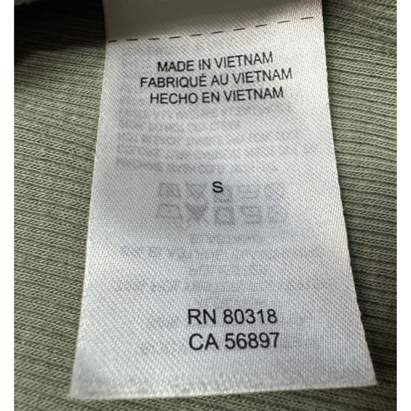 Lucky Brand Green Long Sleeve Ribbed Crew Small Preppy Classic Boho Western - Picture 6 of 7